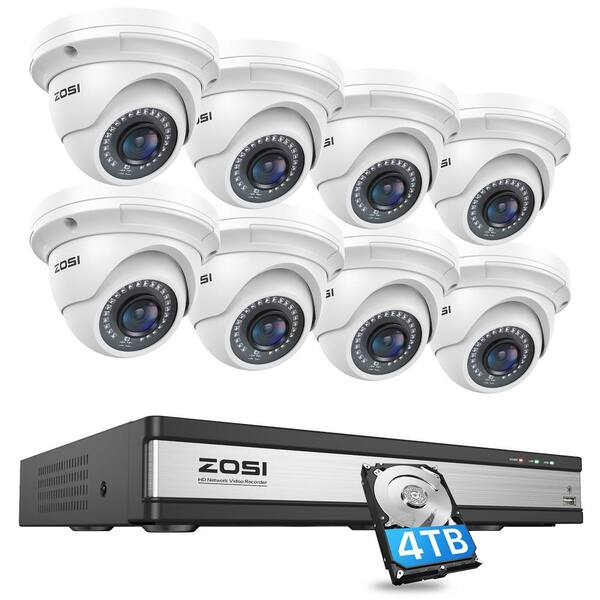 ZOSI 4K UHD 16-Channel POE NVR Security Camera System with 4TB HDD and ...