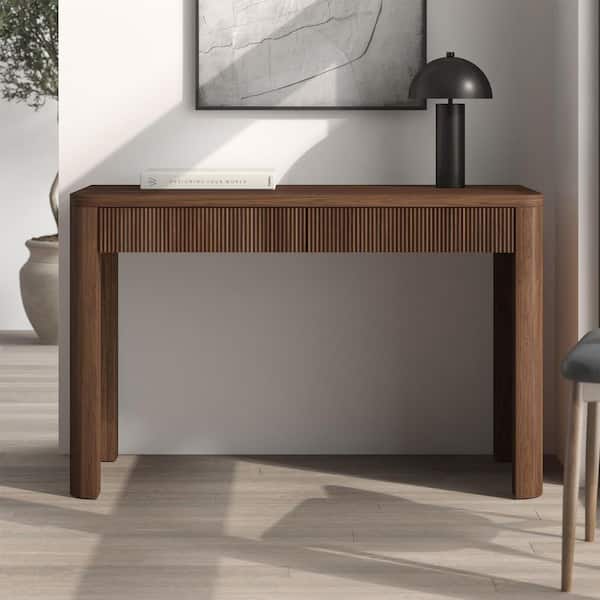 Palmera 47.5 in. Satin Walnut Writing Desk