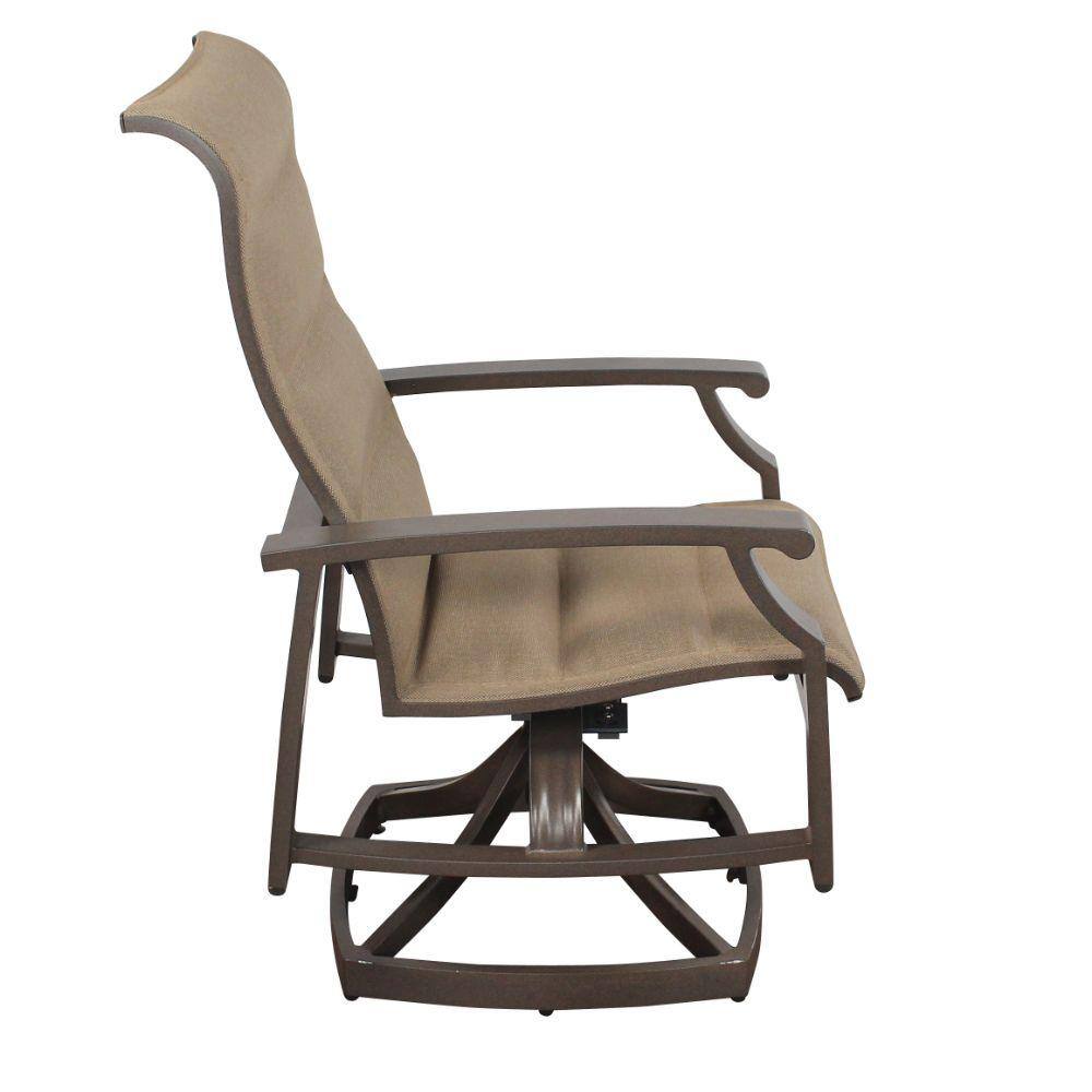 Madison Transitional High-Grade Aluminum Swivel Dining Chair with Cushions