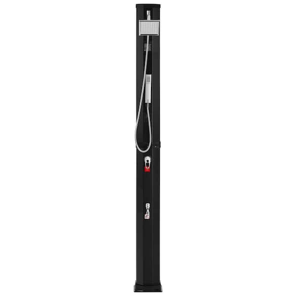 SKYSHALO Outdoor Solar Heated Shower, 10.57 gal. Pool Side Shower Kit with 2-Shower Head and Foot Shower Tap, Handheld/Hanging