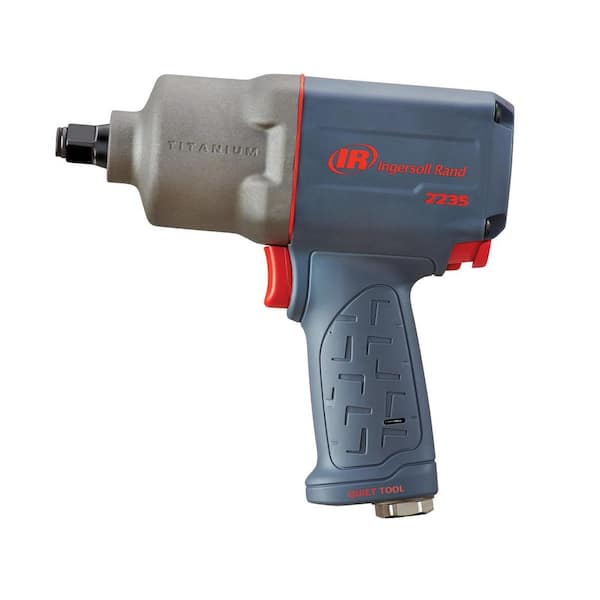 Ingersoll Rand 1/2 in. Drive, Air Impact Wrench, Quiet, 1300 ft./lbs. Nut-Busting Torque Maintenance Duty, Titanium Hammercase, Gray