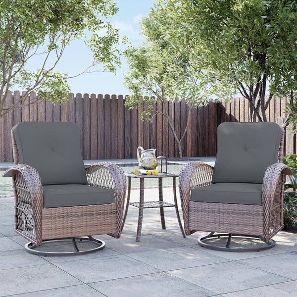Alpulon 3-Piece Brown Wicker Patio Conversation Set Outdoor Rocking Chair With Khaki Cushions Zy1c0269 1