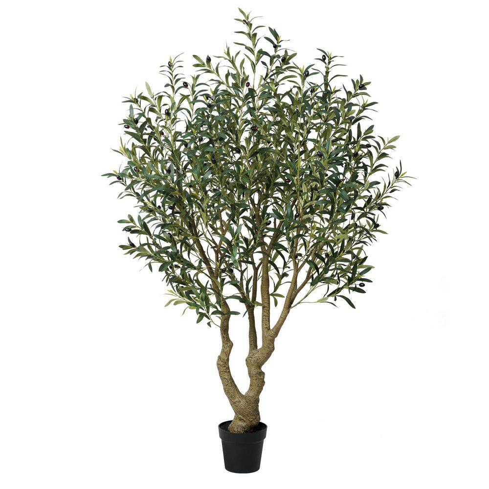 6 ft. Artificial Olive Tree-Faux Silk Plant Fake Tree for Home Office Decor Indoor\Outdoor Plant Living Room