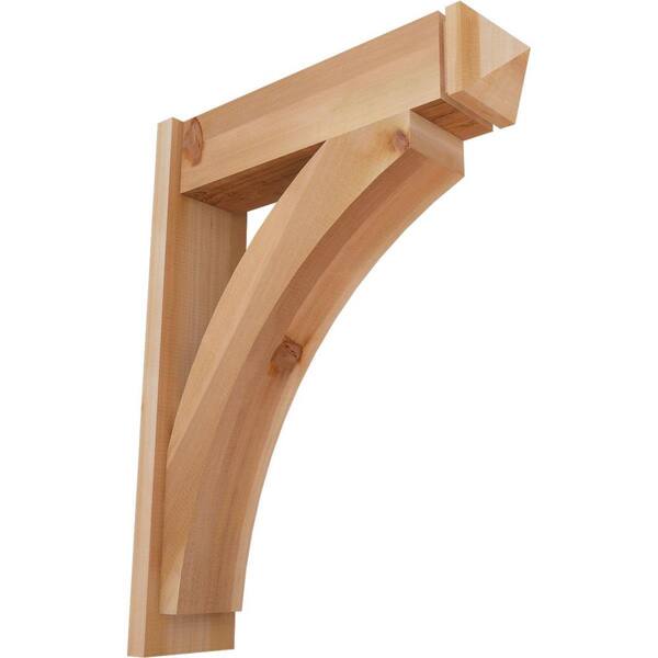 Ekena Millwork 8 in. x 36 in. x 28 in. Thorton Arts and Crafts Smooth Western Red Cedar Outlooker