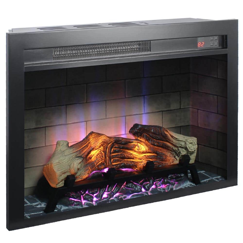 28 in. W x 20 in. H 400 sq. ft. Electric Fireplace Insert, Multicolored Flames with Remote Control price history on PriceWatchPro