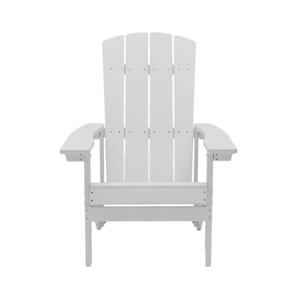 White-1 Reclining Plastic Adirondack Chair
