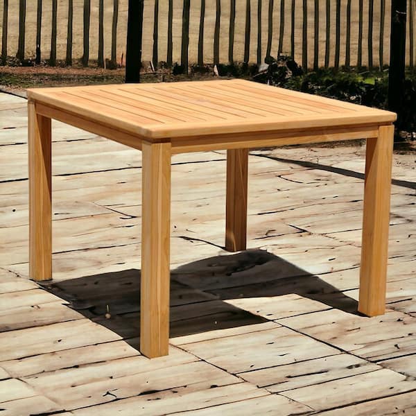 J　TEAK Table Courtyard Casual Heritage 39 in. Square Teak Dining Table FSC teak