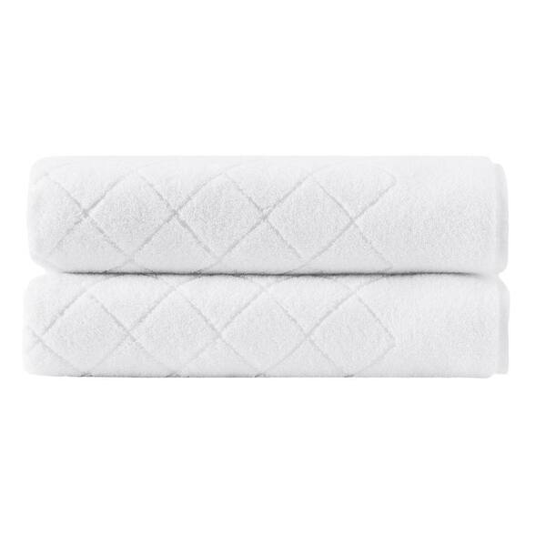 Unbranded Gracious 2-Pieces White Turkish Cotton Bath Sheets