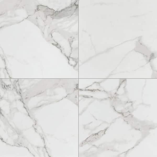 Home Decorators Collection Crystal Bianco 32 in. x 32 in. Polished Porcelain Stone Look Floor and Wall Tile (21.33 sq. ft./Case)