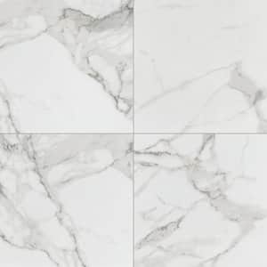 Crystal Bianco 32 in. x 32 in. Polished Porcelain Floor and Wall Tile (21.33 sq. ft./Case)