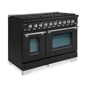 CLASSICO 48-in. 8 Burner Freestanding Double Oven Gas Range with Gas Stove and Gas Oven in Grey Family