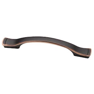 Step Edge 4 in. (102 mm) Center-to-Center Bronze with Copper Highlights Drawer Pull