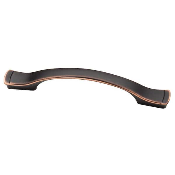 Liberty Step Edge 4 in. (102 mm) Bronze with Copper Highlights Cabinet Drawer Pull