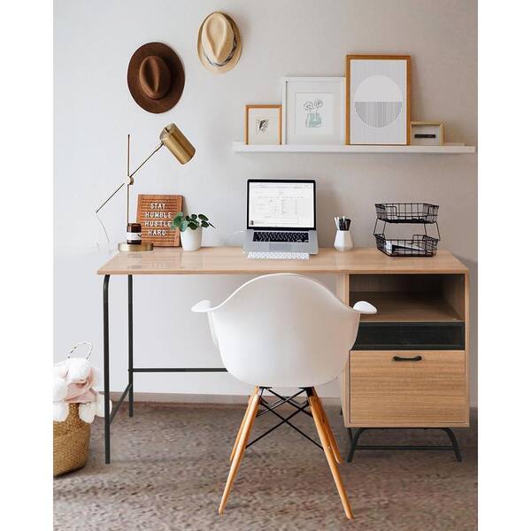 light oak home office desk