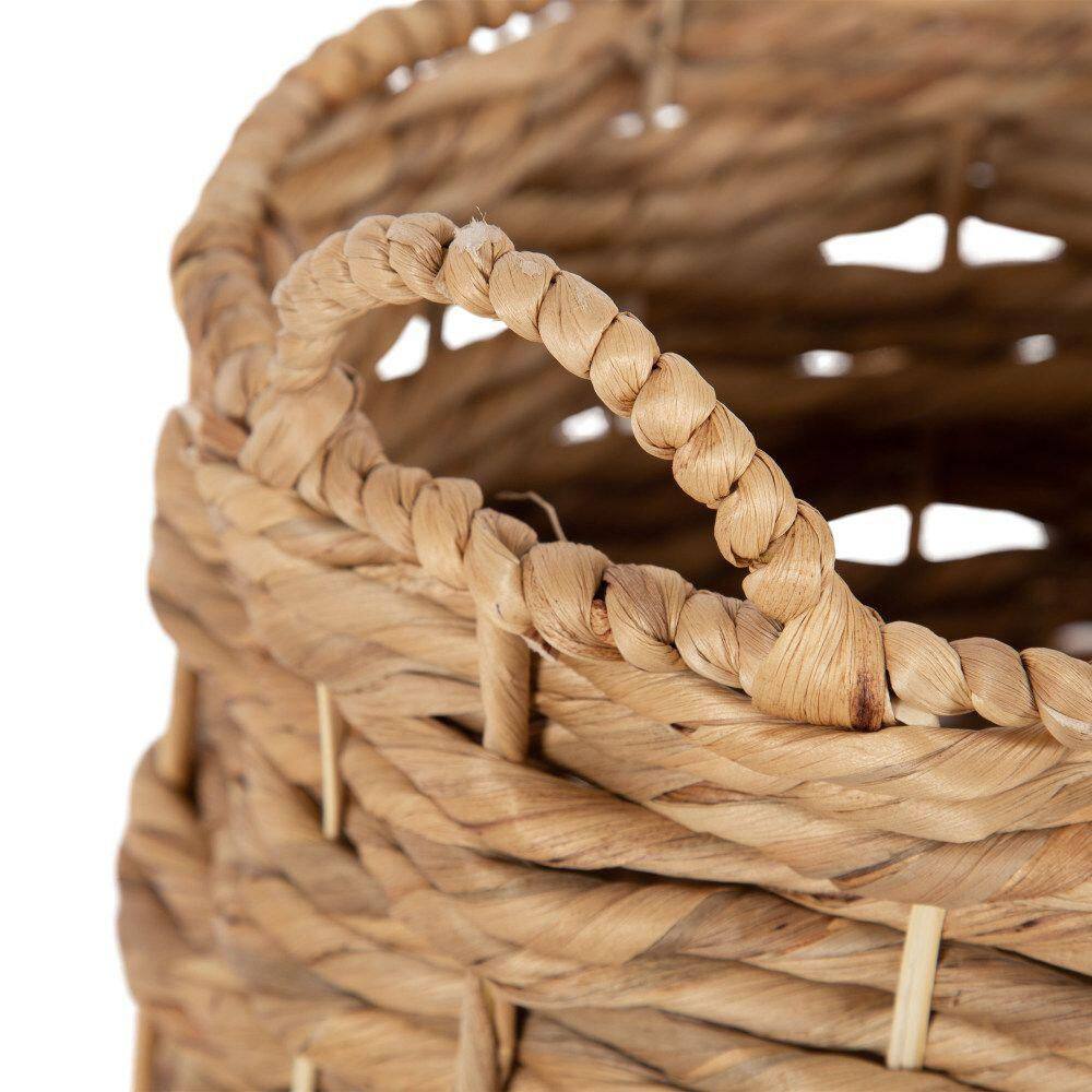 Natural Wicker Round Storage Basket Set, 16" and 13"