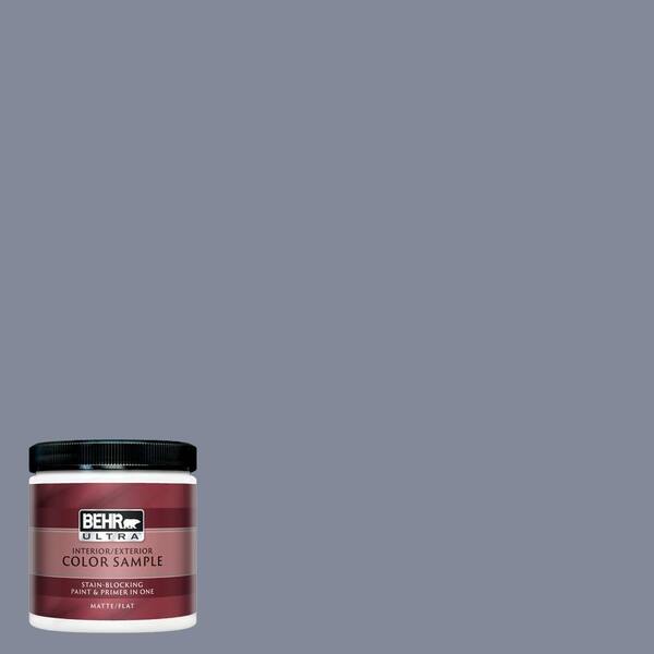 BEHR ULTRA 8 oz. #UL240-7 River Tour Matte Interior/Exterior Paint and Primer in One Sample