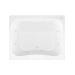 Rhode 5 ft. Rectangular Drop-in Whirlpool and Air Bath Tub in White