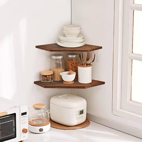 Kitchen Countertop Organizer Corner Shelf, Kitchen Organization 3 Tier Shelf  Adj