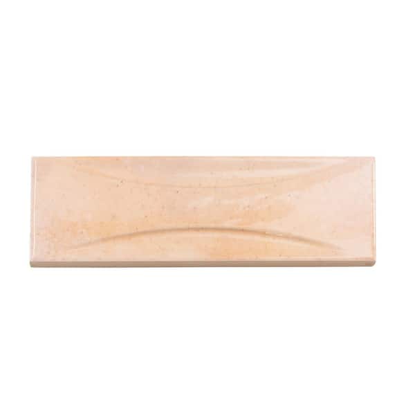 Apollo Tile Antiek Pink 2.58 in. x 7.9 in. Glossy Ceramic Subway Deco Wall Tile Sample (0.14 Sq. ft./case) (1-pack)