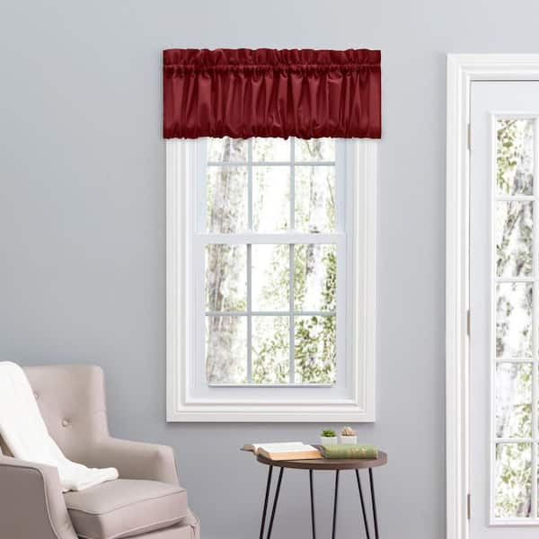 Stacey 15 in. L Polyester/Cotton Balloon Valance in Merlot