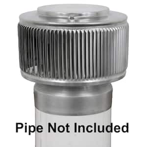 6 in. Dia Aura PVC Vent Cap Exhaust with Adapter for Schedule 40 or Schedule 80 PVC Pipe in Mill Finish