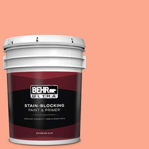 BEHR ULTRA 5 gal. #200B-4 Citrus Hill Flat Exterior Paint & Primer