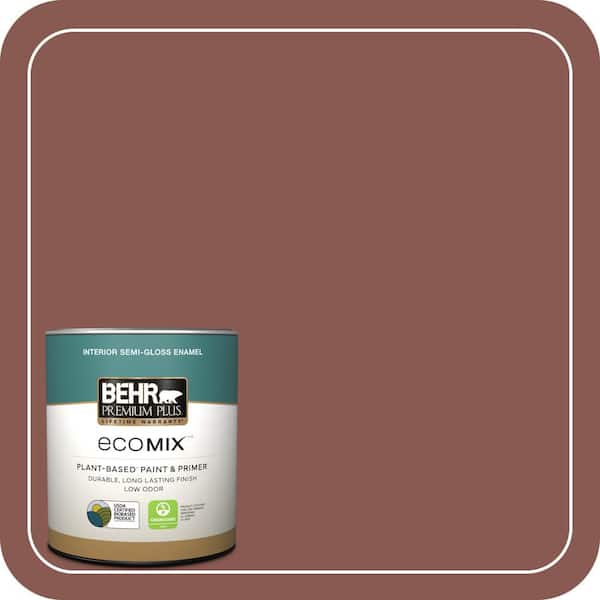 1 qt. #MQ1-20 Rust Semi-Gloss Enamel EcoMix Plant-Based Interior Paint & Primer