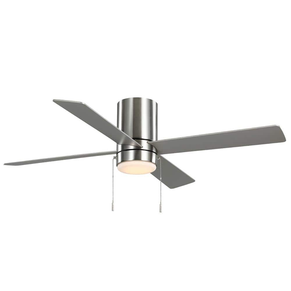 UPC 082392923020 product image for Scenic 52 in. Integrated LED Indoor Brushed Nickel Hugger Ceiling Fan with Rever | upcitemdb.com