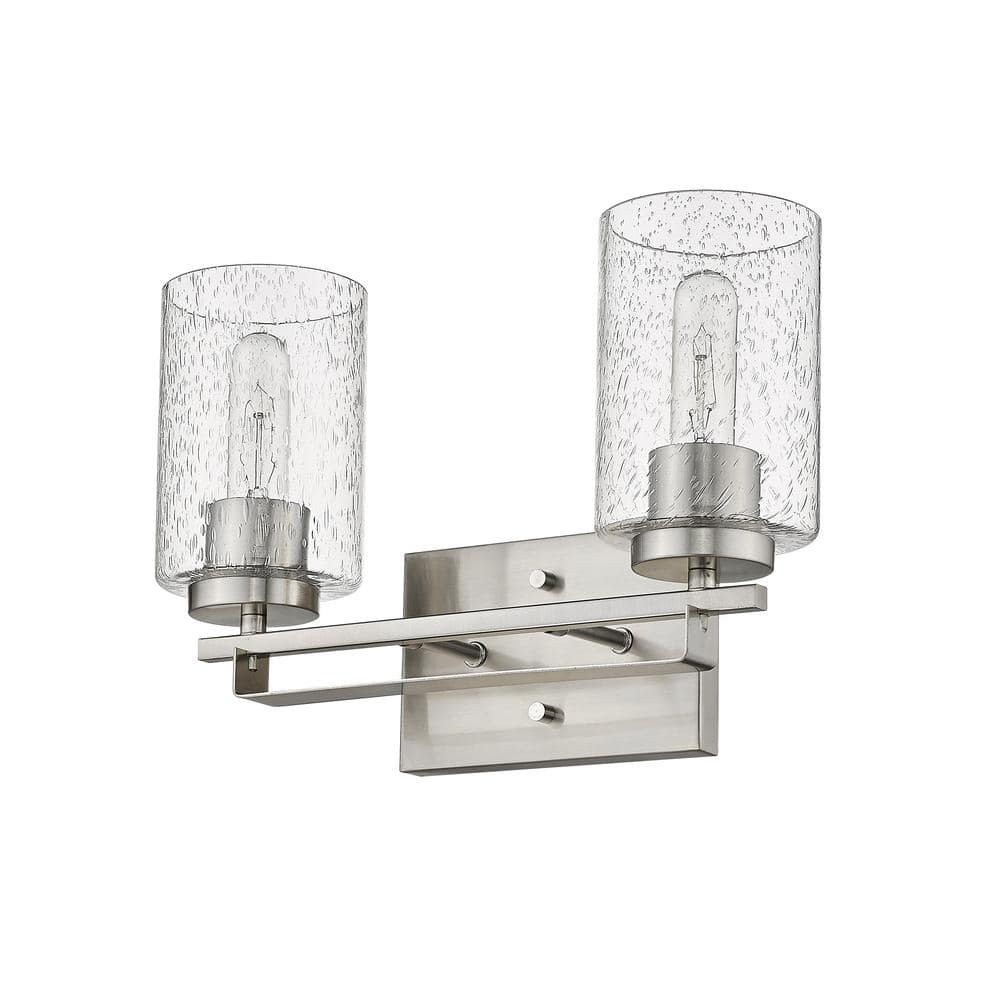 Orella 15 in. 2-Light Satin Nickel Vanity Light price history on PriceWatchPro