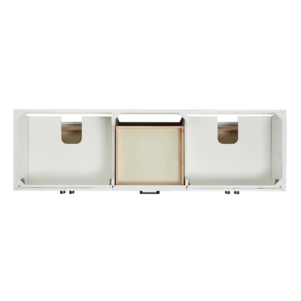 Kelly 72" White Double Freestanding Bathroom Vanity