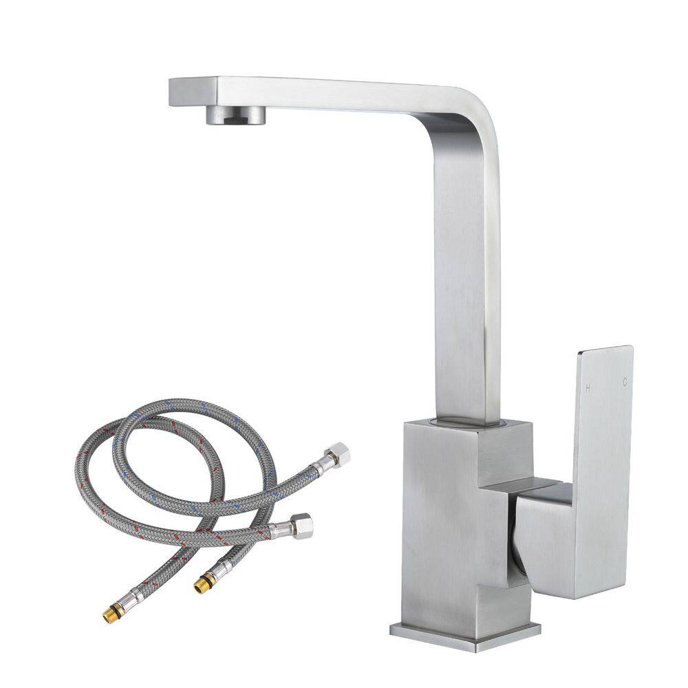 Stainless Steel Single Hole 1-Handle Kitchen Bar Faucet in Brushed Nickel price history on PriceWatchPro