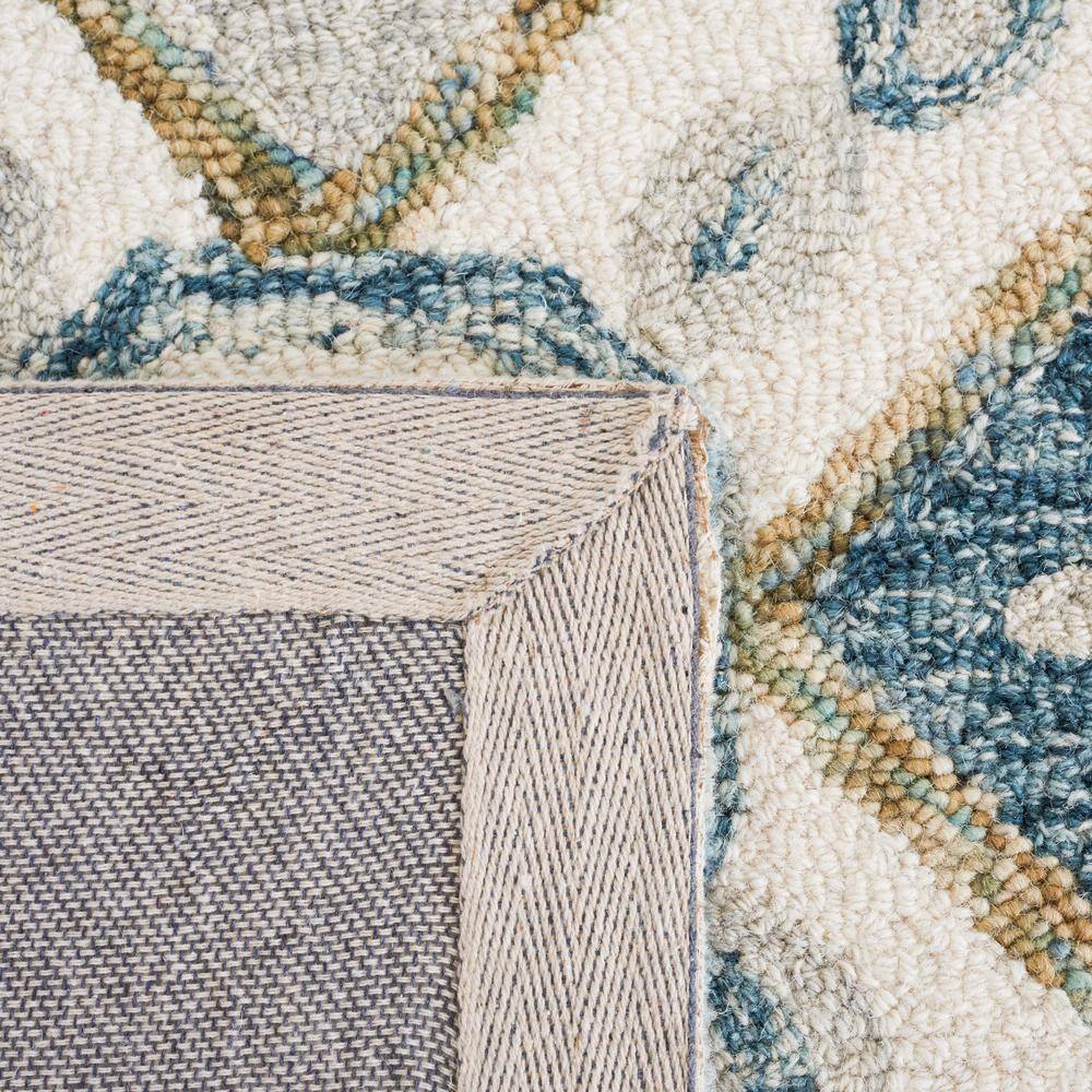 Handmade Blue and Ivory Wool Tufted 3' x 5' Area Rug