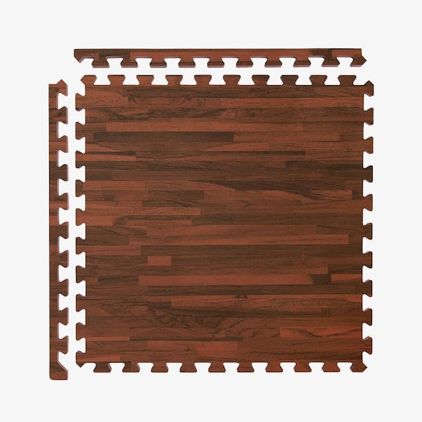 IncStores Mocha 2 ft. x 2 ft. x 5/8 in. T Soft Wood Print Foam Flooring Tiles (12 Tiles/48 sq. ft.)