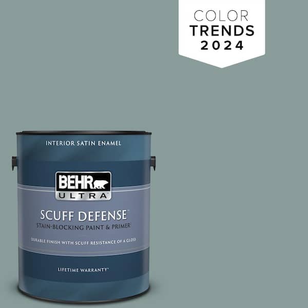 BEHR ULTRA 1 gal. Home Decorators Collection #HDC-AC-23 Provence Blue Extra Durable Satin Enamel Interior Paint & Primer