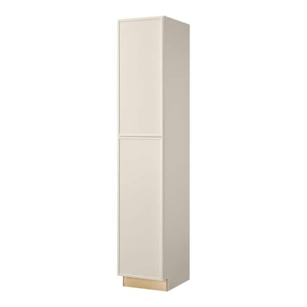 Leyton 18 in. W x 24 in. D x 96 in. H Ready to Assemble Plywood Slim Shaker Pantry Kitchen Cabinet in Antique White