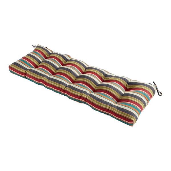 Greendale Home Fashions Sunset Stripe 51 in. x 18 in. Rectangle Outdoor Bench Cushion