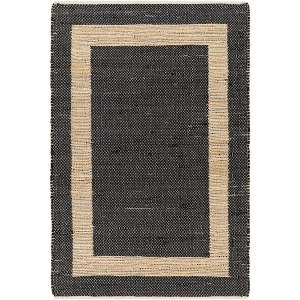 Livabliss Jean Charcoal 2 ft. x 4 ft. Border Indoor Area Rug