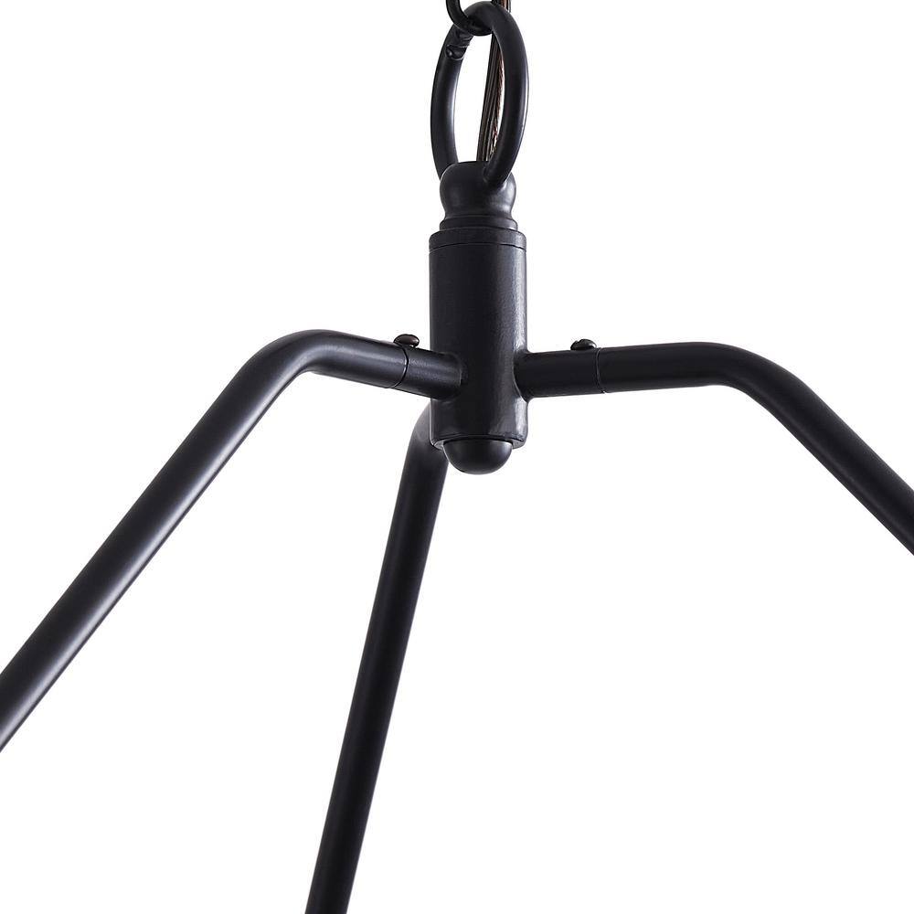 Farmhouse Black 18-Light 2-Tier Iron Candle Chandelier