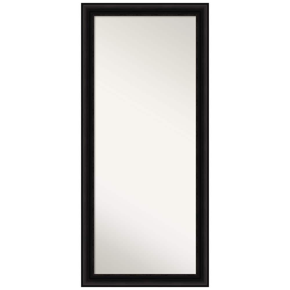 Oversized Satin Black Wood Hooks Classic Classic Mirror (65.5 in. H X 29.5 in. W) -  Amanti Art, DSW4961075