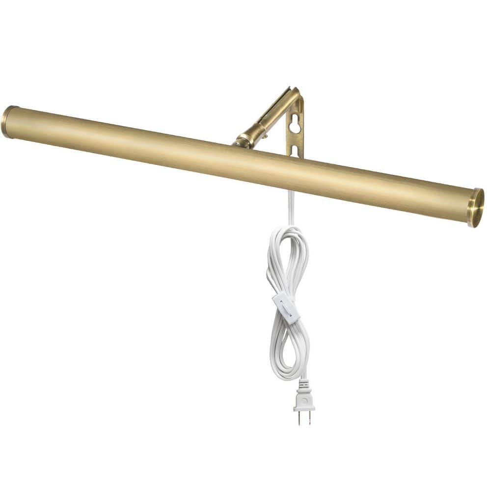 Traditional 14" Antique Brass LED Wall Frame Light with Dimmable Touch