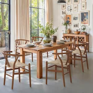 OrangeOne Gagner 20 in. Natural Color Wishbone Dining Chair Solid Wood — free download