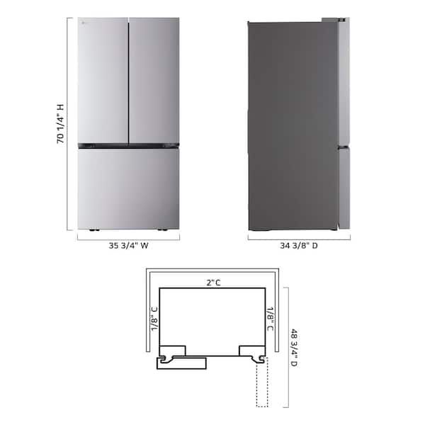 FNTC153＆Flux　Ds Lサイズ LG 29 cu. ft. 3-Door French Door Refrigerator in Stainless Steel