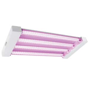 2 ft. 4-Light 60-Watt White LED Hydroponic Non-Dimmable Indoor and Outdoor Linkable Plant Grow Light Fixture, Daylight