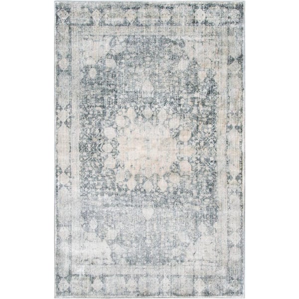 Unique Loom Asheville Rockwell Gray 5' 0 x 8' 0 Area Rug