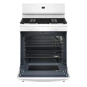 30 in. 4 Burners Freestanding Gas Range in White with No Preheat Mode