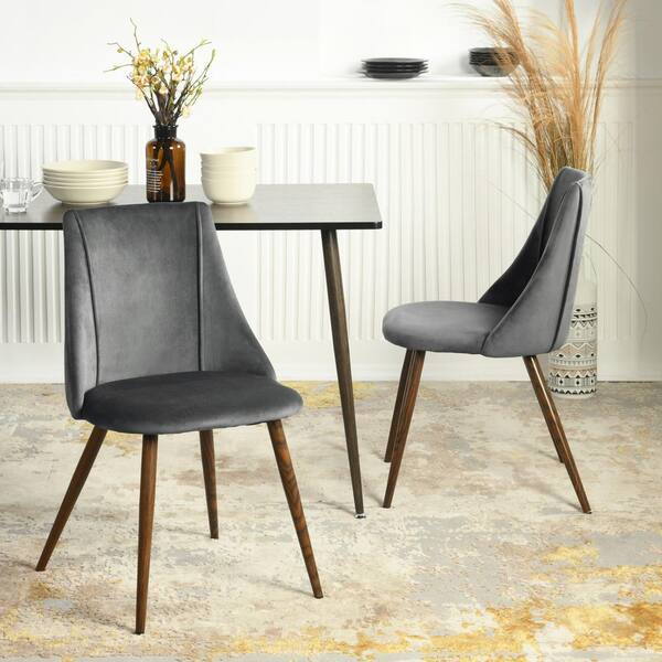 Homy Casa Upholstered Grey Side Dining Chair Modern Dining Chair (Set ...