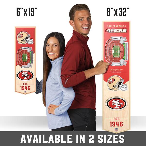 8 x 32 NFL San Francisco 49ers 3D Stadium Banner