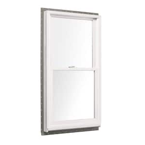 29-5/8 in. x 40-7/8 in. 400 Series White Clad Wood Tilt-Wash Double-Hung Window with Low-E Glass, White Int & Stone Hdw