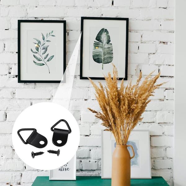 Adrinfly Black Small Triangle Ring Picture Hangers with 8 mm