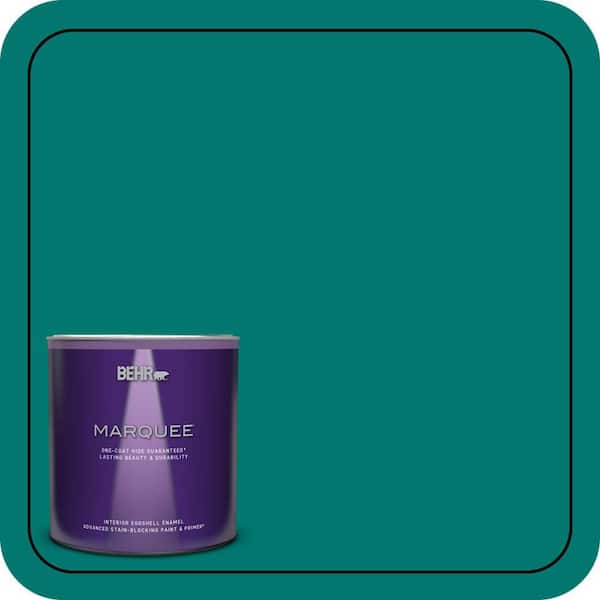 BEHR MARQUEE 1 qt. #490B-7 Mermaid Harbor Eggshell Enamel Interior Paint & Primer